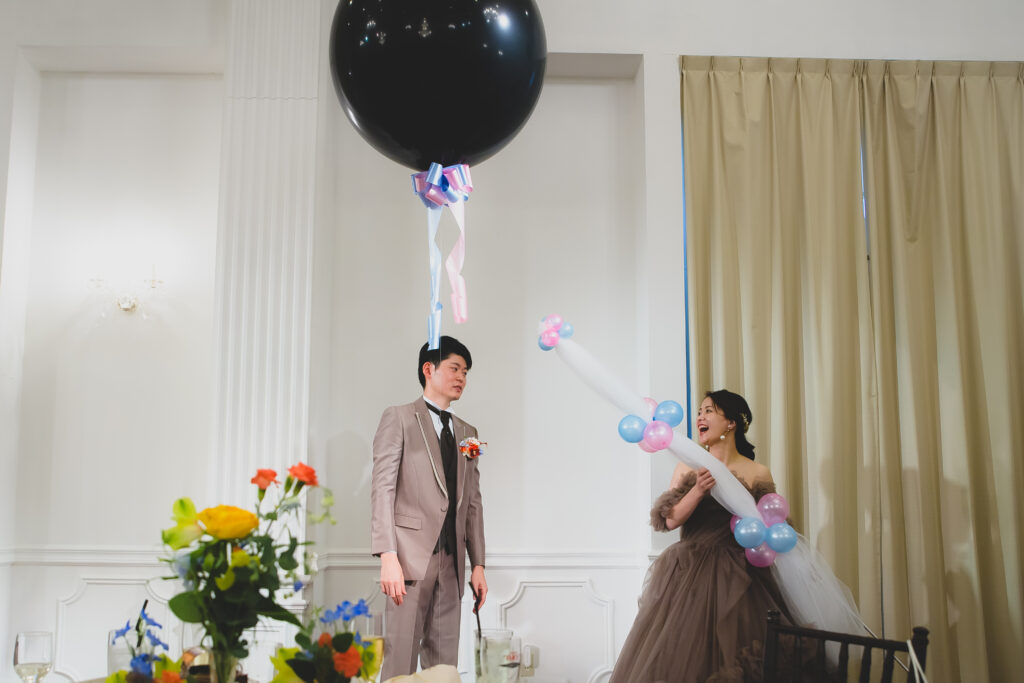 会場みんなで、ベビーの性別を発表🎈